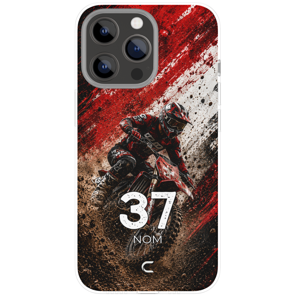 Coque Motocross Race Red