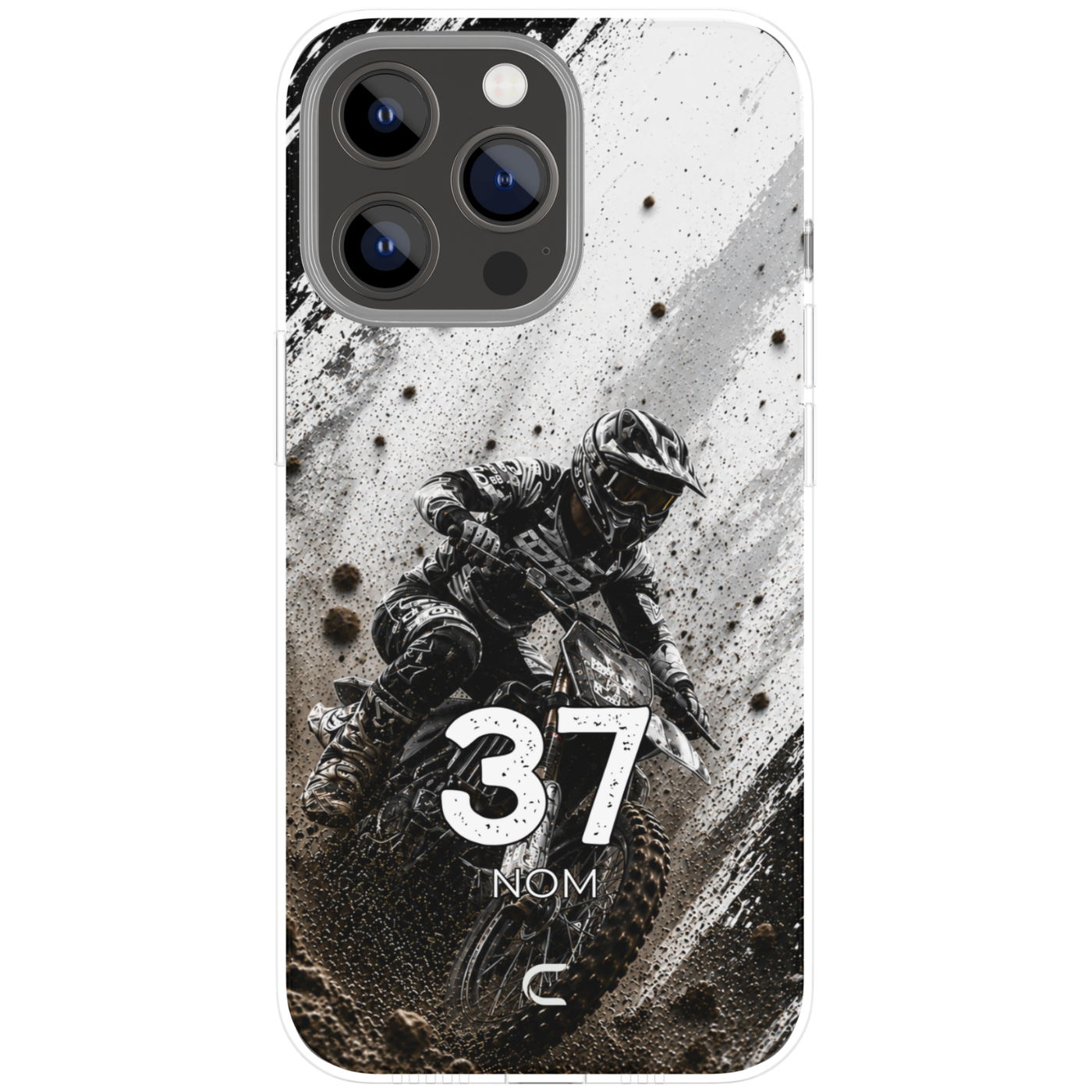 Coque Motocross White Rider