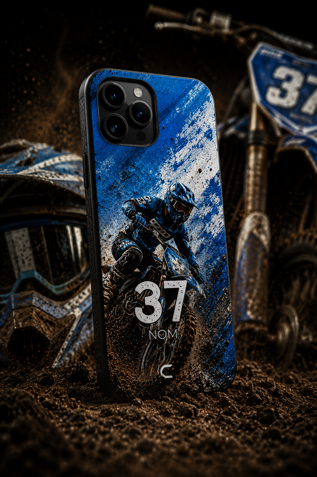 Coque Motocross Sky Blue